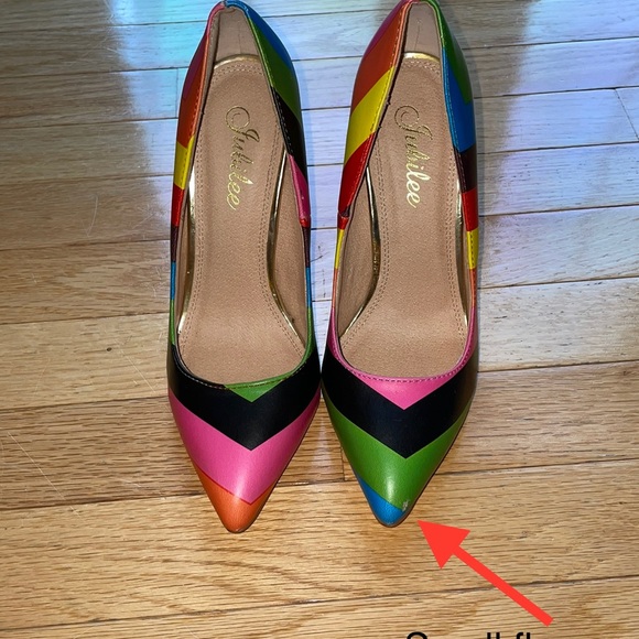 Colorful PRIDE 🌈 heels pumps 5 1/2 - Picture 12 of 14